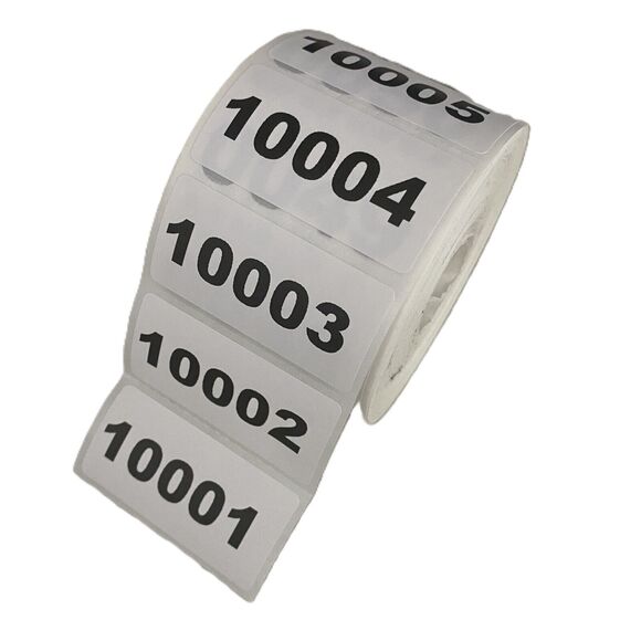 Inventory Number Stickers Consecutive Number‎ 1000 Labels Self Adhesive 2"x1" - Picture 14 of 16